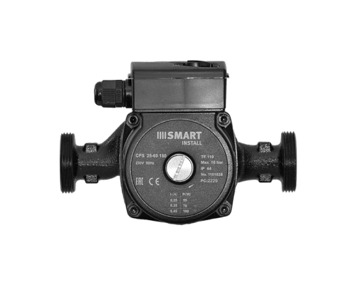 Насос циркуляционный Smart Install CPS 25-60 180мм 100Вт 1x230В 50Гц с гайками. 110102S Насос циркуляционный Smart Install CPS 25-60 180мм 100Вт 1x230В 50Гц с гайками. 110102S