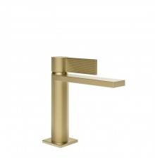 Gessi Inverso Rigato Смеситель для раковины, 1 отв., с донным клапаном StopGo, цвет: Brass Brushed PVD. 73551#727