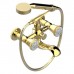 THG Hirondelles Platinum Stamped Смеситель для ванны, настенный, с ручным душем, цвет: Gold color PVD. A4K-H52-13B