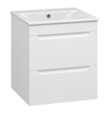 Тумба под раковину без столешницы Misty Бриз 50 подвесная, белая матовая
