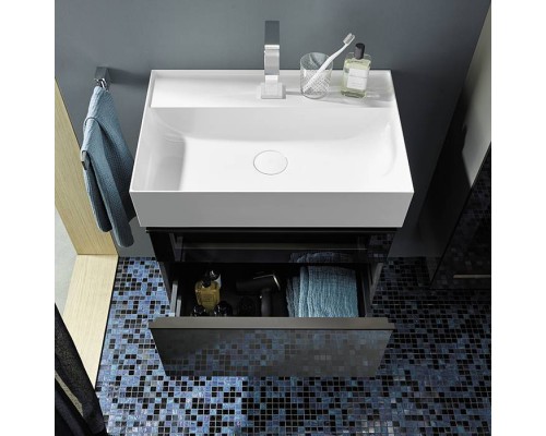 Burgbad Yumo Комплект подвесной мебели 66x47x64 см, со стеклянной вставкой, цвет: серый. SFKL067 F3194 C0001*1