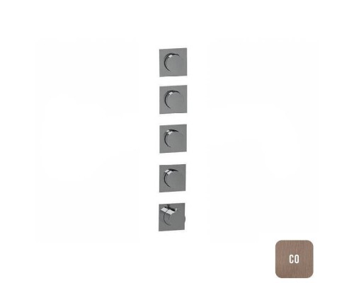 Almar Modular Смеситель для душа, встраиваемый, термостатический, цвет: Copper Brushed PVD. E180490.CO