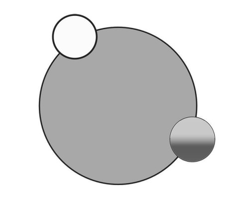 Alice Lunaris Зеркало 70см., подвесное, с подсветкой, цвет: черный матовый. MSP70LUN