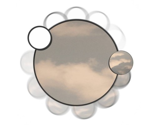 Alice Lunaris Зеркало 70см., подвесное, с подсветкой, цвет: черный матовый. MSP70LUN