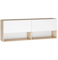 Шкаф для одежды Woodville Алетра ПЛ01-1600, 160x32x58 см дуб крафт серый, глянец белый