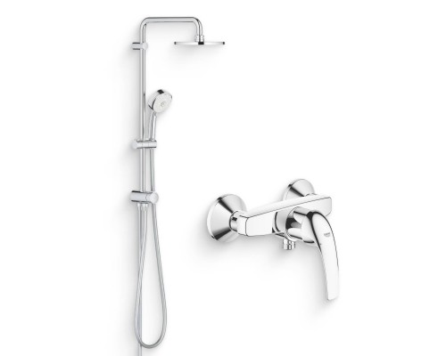 Душевой комплект Смеситель для душа Grohe BauCurve 23631000 + Стойка New Tempesta Cosmopolitan 27394002