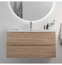 Тумба с раковиной BelBagno Etna 100 rovere bianco, раковина BB-8099-100