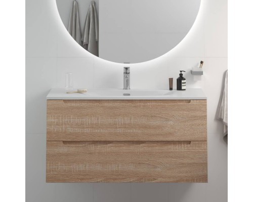 Тумба с раковиной BelBagno Etna 100 rovere bianco, раковина BB-8099-100