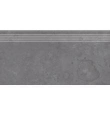 Ступени Kerama Marazzi Про Лаймстоун матовые, ректифицированные 60х30 серые темные
