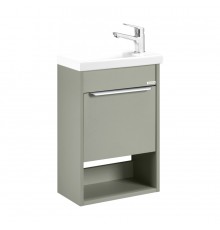 Тумба с раковиной AQUATON Хоуп 40 подвесная, 1 ящик, хаки