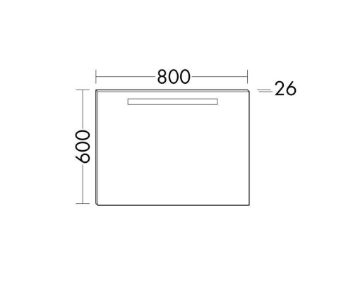 Burgbad Зеркало Eqio с подсветкой 800х600х26 мм ,корпус хром. SIGP080