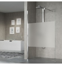 Novellini Giada H Душевое ограждение 87-88.5х205см., с свободным входом, с настенным кронштейном, стекло прозрачное, цвет: Silver. GIADAH90-1B