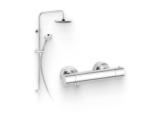 Душевой комплект Термостат Kludi Basic 350020538 для душа + Стойка Logo dual shower system 6809305-00
