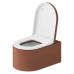 Duravit Millio Унитаз подвесной, 37х57см.,  декор Pattern, крепление в компл., цвет: матовая корица. 250609FC