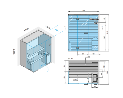Effegibi Sky Corner 45 Сауна 170x130x201см, угловая SX, цвет: канадский хемлок. SA 55 40 0023 Effegibi Sky Corner 45 Сауна 170x130x201см, угловая SX, цвет: канадский хемлок. SA 55 40 0023
