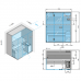 Effegibi Sky Corner 45 Сауна 170x130x201см, угловая SX, цвет: канадский хемлок. SA 55 40 0023