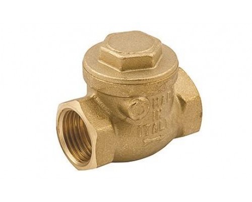 Клапан обратный, ELSEN, дисковый, горизонтальный, 3/4, ВВ, PN, бар-10, T°C -от 0 до +80, латунь