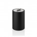 Decor Walther Black Stone DMD L Баночка универсальная 16x10см, настольная, крышкой, цвет: черный матовый / сталь матовая. 0971465