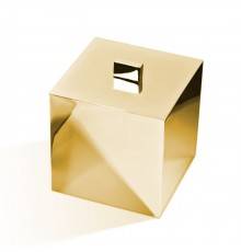 Decor Walther Cube DW 3560 Баночка универсальная 13x13x14.5см, с крышкой, настольная, цвет: золото. 0846520