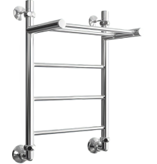 Полотенцесушитель водяной Двин FJ 60x50 К1 1" - 1/2" с полкой, полированный хром