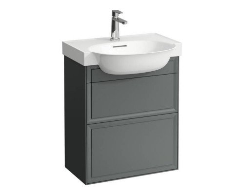 Laufen New Classic Тумба с раковиной, 57.5x31.5x67.5см, 2 ящика, подвесная, цвет: серый. 4.0603.2.085.627.1,  8.1385.3.000.104.1
