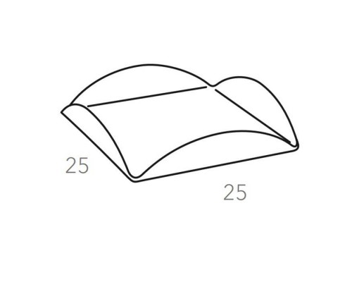 ADJ Подставка для сервировки, 25x25 см., цвет: панна котта/белый. 0018.16/10 ADJ Подставка для сервировки, 25x25 см., цвет: панна котта/белый. 0018.16/10