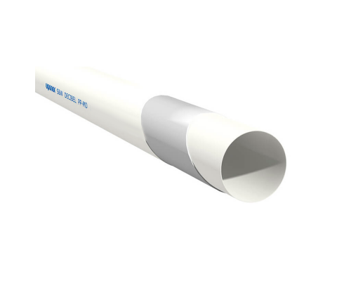 Труба канализационная UPONOR DECIBEL раструбная Д.110мм 3м ПП, белая 1000195