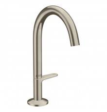Axor One Смеситель для раковины Sel 170, на 1 отв., с донным клапаном Push-Open, цвет: шлифованный никель. 48020820
