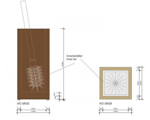 Decor Walther Wood SBG Туалетный ершик, напольный, цвет: светлый бук. 0925586