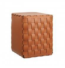 ADJ Пуф, 35x35xH40 см., цвет: коньяк/бордо. 1070.09/30