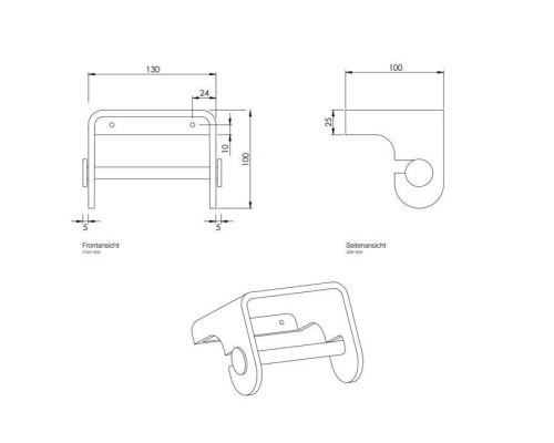 Decor Walther Black Stone TPH4 Держатель туалетной бумаги, подвесной, цвет: черный матовый / хром. 0974564 Decor Walther Black Stone TPH4 Держатель туалетной бумаги, подвесной, цвет: черный матовый / хром. 0974564