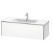 Duravit XSquare Тумба подвесная, 121х47.8х40см, с раковиной, с 1 выдв ящик, цвет: белый матовый. 2336120000,  XS407401818