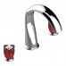 THG Petale de Cristal rouge Смеситель для ванны, 3 отв., цвет: хром/красный хрусталь. U6C-A02-25SG