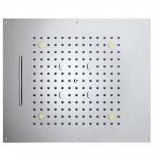 BOSSINI DREAM/3 Верхний душ 570 x 470 мм, 3 режима (дождь, каскад, туман), с 4 LED RGB, блок питания/управления, Cromoterapia, цвет: хром. H38935.030