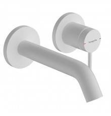 Hansgrohe Tecturis S Смеситель для раковины, настенный, цвет: белый матовый. 73350700
