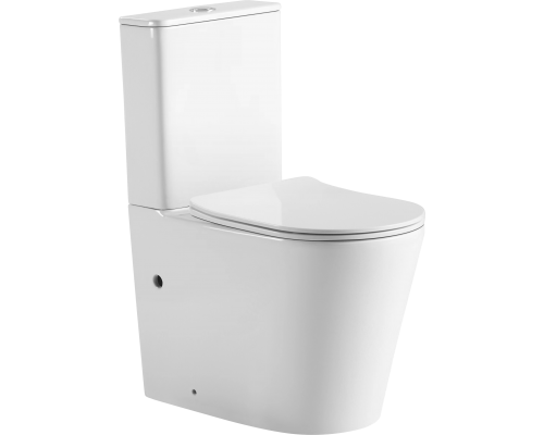 Унитаз-компакт SantiLine SL-5026 безободковый, с микролифтом, система смыва Tornado
