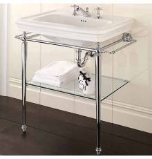 DevonDevon Etoile Консоль 78х53см, напольная, с раковиной с 1 отв., цвет: хром. IBLG1FET,  DEETOILECR