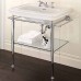 DevonDevon Etoile Консоль 78х53см, напольная, с раковиной с 1 отв., цвет: хром. IBLG1FET, DEETOILECR