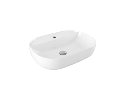 Azzurra Elegance Zip Раковина накладная, 60x45xH15 см, 1 отв., без перелива, цвет: Bianco lucido. ELLA060450ZMBI/(ZIP60M bi)*1