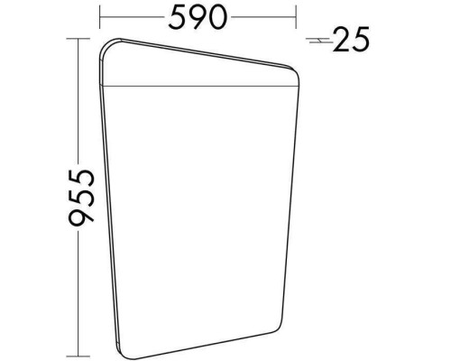 BurgBad Badu Зеркало 59х95.5х2.5см с lED подсветкой, каркас аллюминий, цвет: корица. SIIS059LK0545