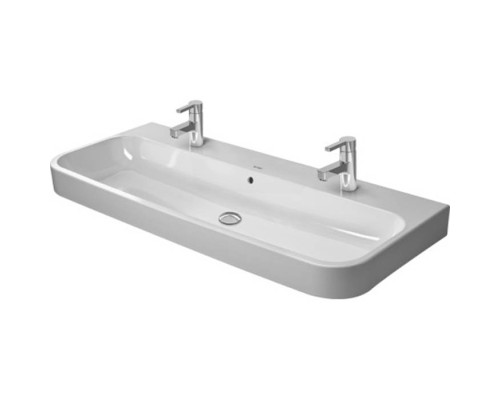 Duravit Happy D.2 Раковина 120x50.5 см, 2 отв., с переливом, цвет: белый. 2318120024