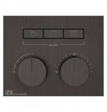 Gessi Hi-Fi Термостат для душа, с включением до 3 источников одновременно, внешняя часть, цвет: Black Metal Brushed PVD. 63006#707