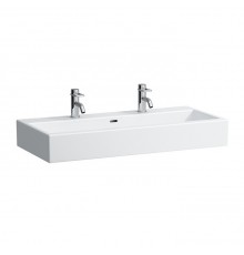 Laufen Living City Раковина 100х46х14 см, 2 отв., цвет: белый. 8.1843.8.000.107.1