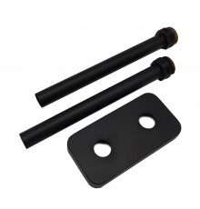 Комплект трубок SR Rubinetterie 15х1,0 с наружной резьбой 1/2х15 и отражателем 50мм, цвет черный мат A494-1500VS15