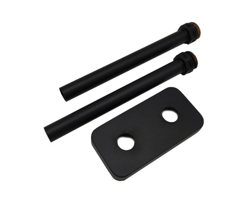 Комплект трубок SR Rubinetterie 15х1,0 с наружной резьбой 1/2х15 и отражателем 50мм, цвет черный мат A494-1500VS15