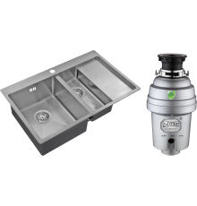 Комплект Мойка кухонная Zorg Inox R 5178-2-L + Измельчитель Inox D ZR-38 D