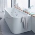 DURAVIT Happy D2 Ванна 180х80см, пристенный вариант с двумя наклонами для спины, с интегр акрилов панелью и ножками, цвет: белый. 700318000000000, 792218000001000