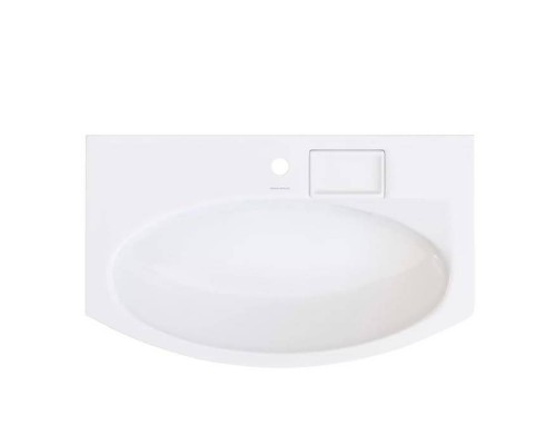 Kerama Marazzi Riva Раковина 80х47.5х15см., накладная, мебельная, с крепежом, 1 отв., с переливом, цвет: белый глянцевый Kerama Marazzi Riva Раковина 80х47.5х15см., накладная, мебельная, с крепежом, 1 отв., с переливом, цвет: белый глянцевый