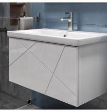 Тумба с раковиной Vigo Geometry 80, подвесная, белая, раковина Como 80