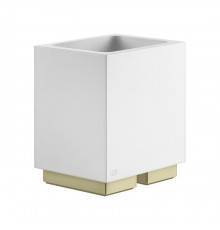 Gessi Inverso Accessories Стакан настольный, цвет: белый/Brass Brushed PVD. 20831#727